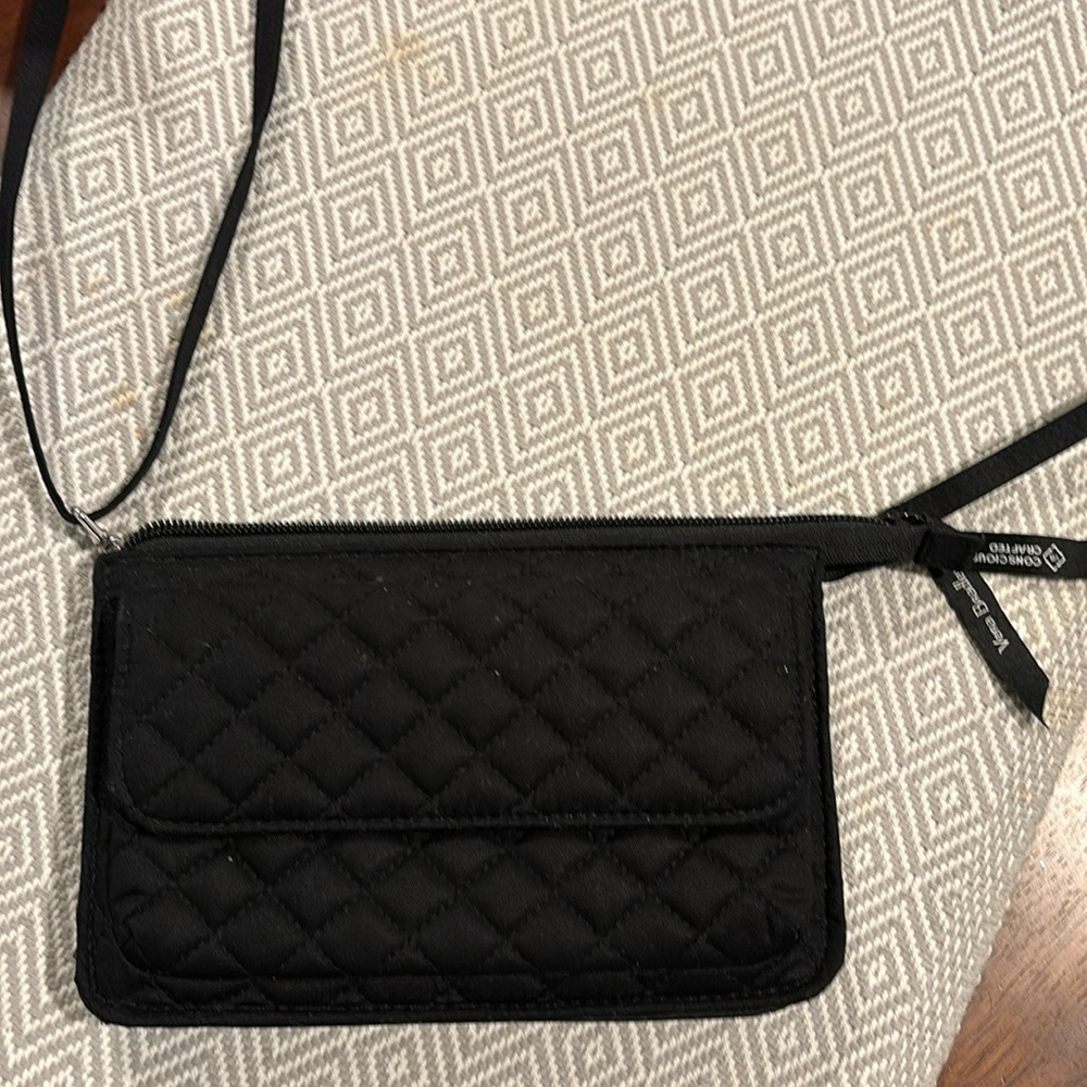 Vera Bradley black shoulder strap purse